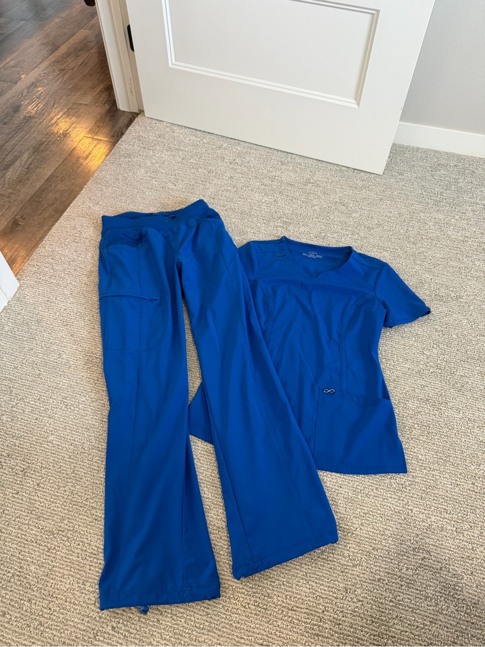 Cherokee Infinity Women’s Royal Blue Boot Cut Scrub Pants